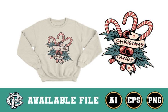 Christmas Candy T-shirt Design: Sweet Illustrations