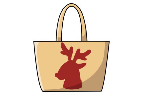 Christmas Deer Bag Vector: Festive Illustrations