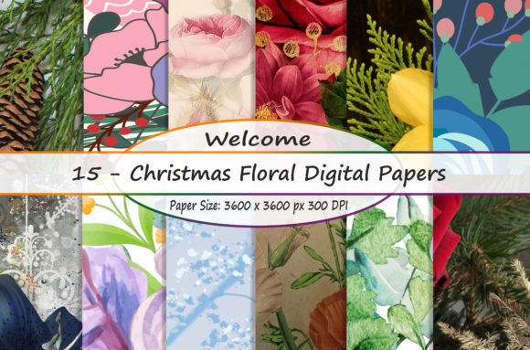 Christmas Floral Digital Papers: A Designer's Review