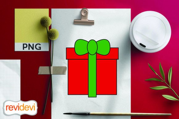 Christmas Red Gift Box Clipart: Festive Illustrations