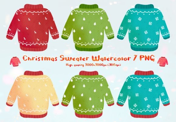 Christmas Sweater Clipart: Festive Illustrations for Brands