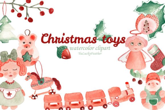 Christmas Toys Watercolor Clipart Set: Illustrations Review