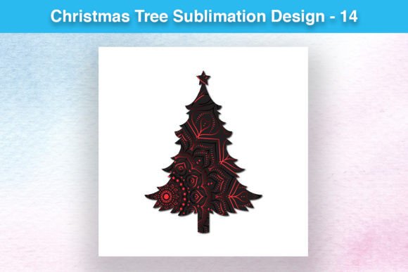 Christmas Tree Sublimation Design - 14: Fresh Illustrations