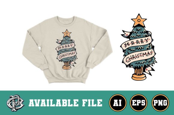 Christmas Tree T-shirt Design: Festive Illustrations for Blogs