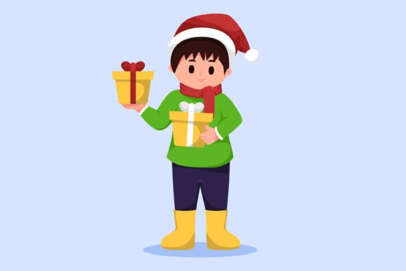 Cute Christmas Kids Cartoon Illustrations Review