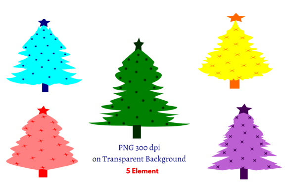 Fir Tree Christmas Clipart: Illustrations for Branding