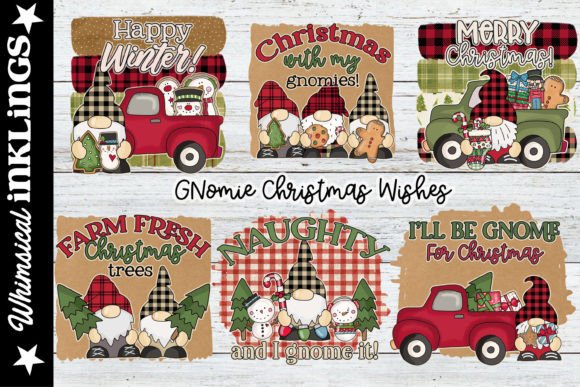 Gnomie Christmas Wishes: Festive Illustrations