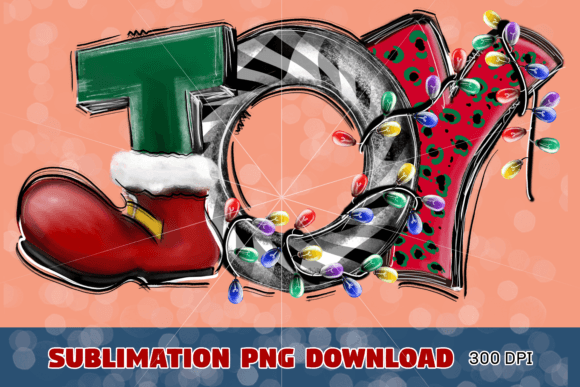 Joy Light Christmas Sublimation: Festive Illustrations