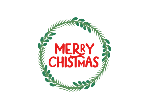 Merry Christmas Red Color with Leaf Illustrations Review