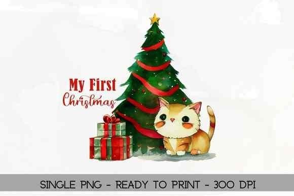 My First Christmas Tree Cat Sublimation: Illustrations Review