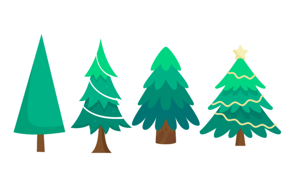 Tree Christmas Desain: Festive Illustrations for Sellers